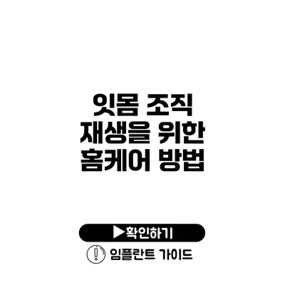 잇몸 조직 재생을 위한 홈케어 방법