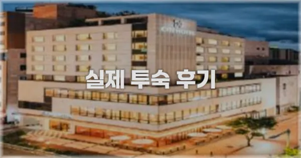 💬 실제 투숙 후기