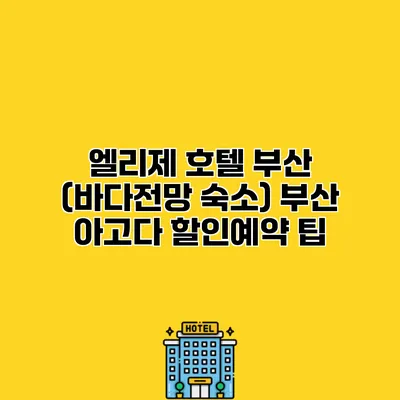 엘리제 호텔 부산 (바다전망 숙소) 부산 아고다 할인예약 팁